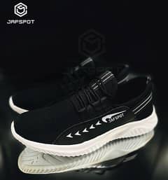 Mens fashion tennis white shoes -JF016, black