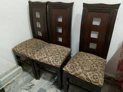 4 chairs 12mm mirror dining table good condition