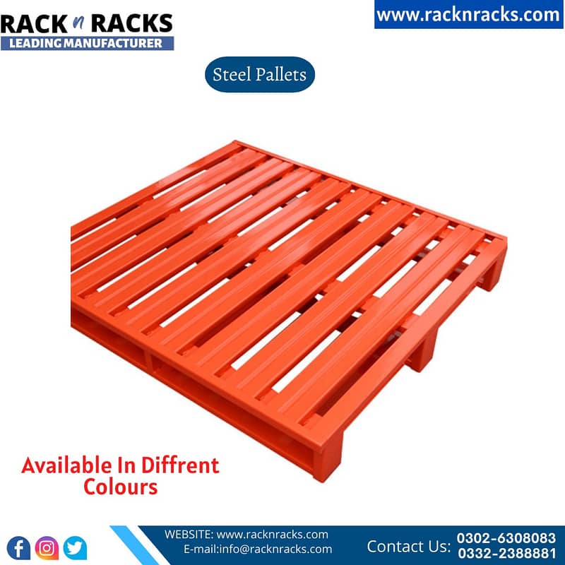 plastic pallets/ spill pallets, steel pallets, wooden pallets 14