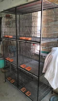 6 portion Bird cage for sale love bird,ring neck,pigeons etc (pinjra).