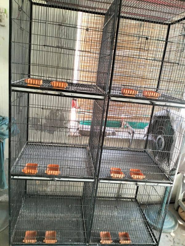 6 portion Bird cage for sale love bird,ring neck,pigeons etc (pinjra). 5