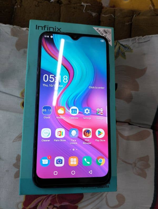 Infinix s4 with box 6/64 contact 03366837312 1