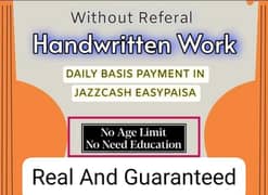 Hand writing Assigment ,Data entry,Typing work avaliable