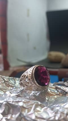 silver ring in reasonable price with real stone