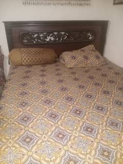 wood bed best condition for sale without mattress 0