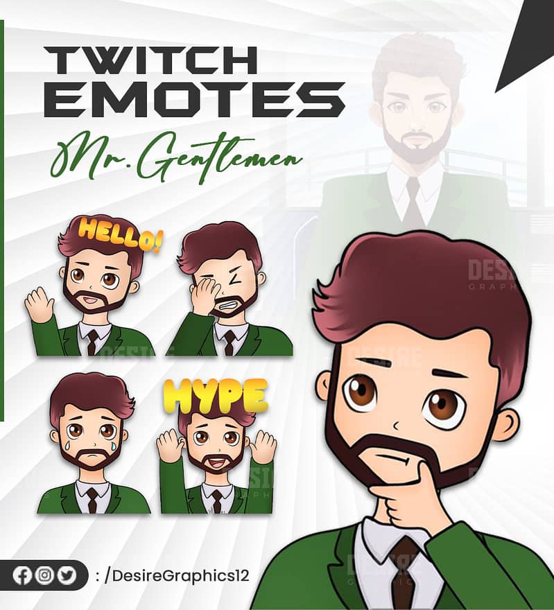 2D 3D Digital Artist - Graphic Designer - 2D Vtuber - Twitch Emotes 6