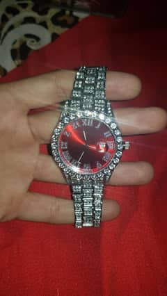 iced rolex red dial