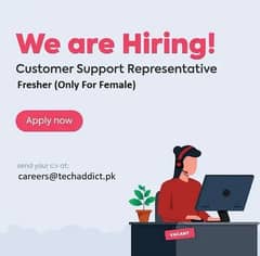 Customer Service Fresher (Female)