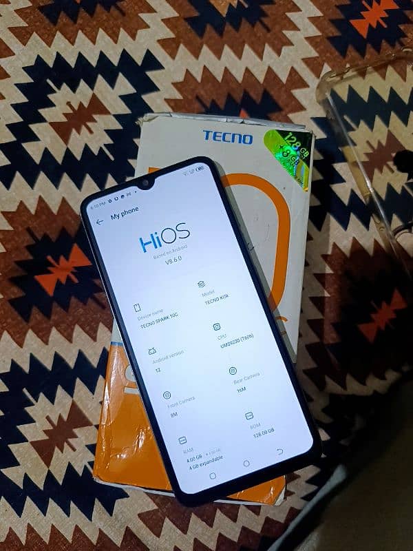 tecno 10 model 2023 8gb 128gb only set and box read full add 2