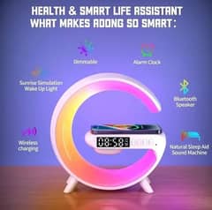 Multifunction Wireless Charger Pad Stand Speaker TF RGB Night Light