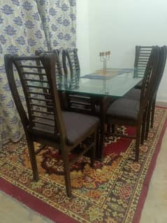 dining table and 6 chairs