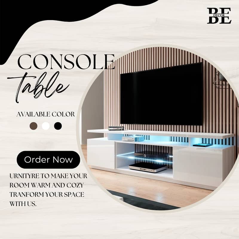 "Stylish LED TV Consoles and Modern TV Racks-Contact Us[0335/7809954] 1