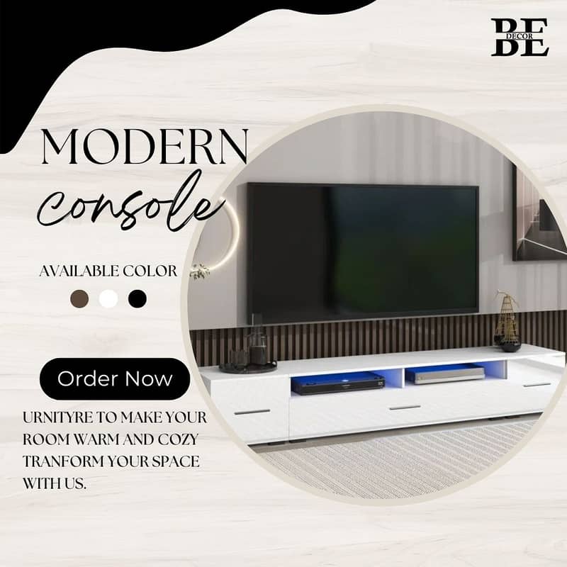 "Stylish LED TV Consoles and Modern TV Racks-Contact Us[0335/7809954] 9