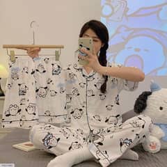 3 Pcs Hello kitty winter night suit for women