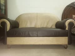 Complete 6-Seater Sofa Set of Leather