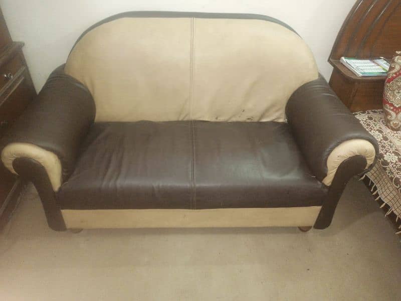 Complete 6-Seater Sofa Set of Leather 1