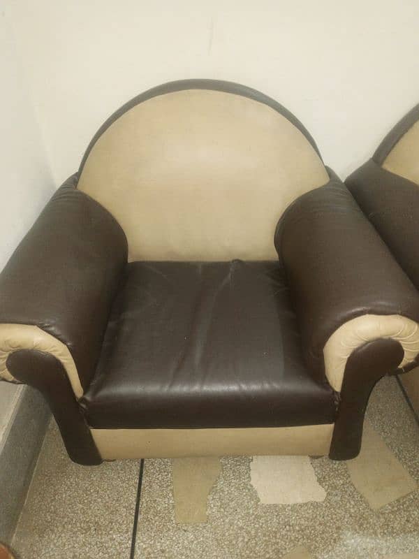 Complete 6-Seater Sofa Set of Leather 4