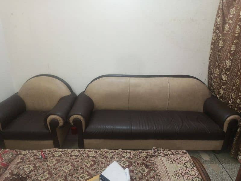 Complete 6-Seater Sofa Set of Leather 9