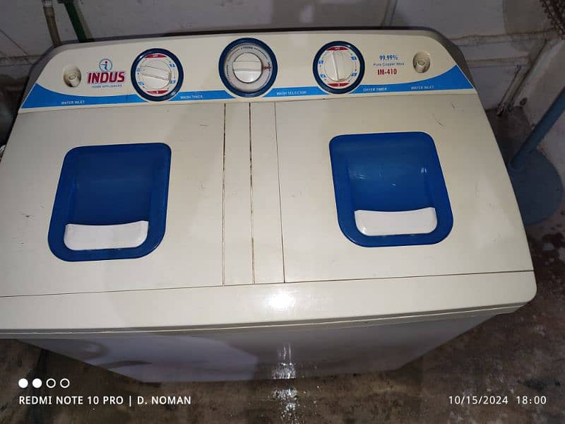 Indus Washing Machine Twin Tub Plastic Body Good Condition 1