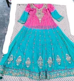 new and lush condition maxi style fully laded zari and embroidery work