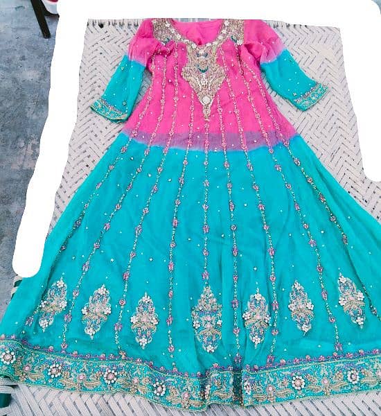 new and lush condition maxi style fully laded zari and embroidery work 0