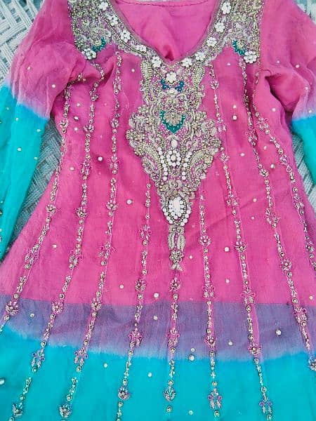 new and lush condition maxi style fully laded zari and embroidery work 1