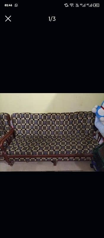 5 seater wooden sofa 2