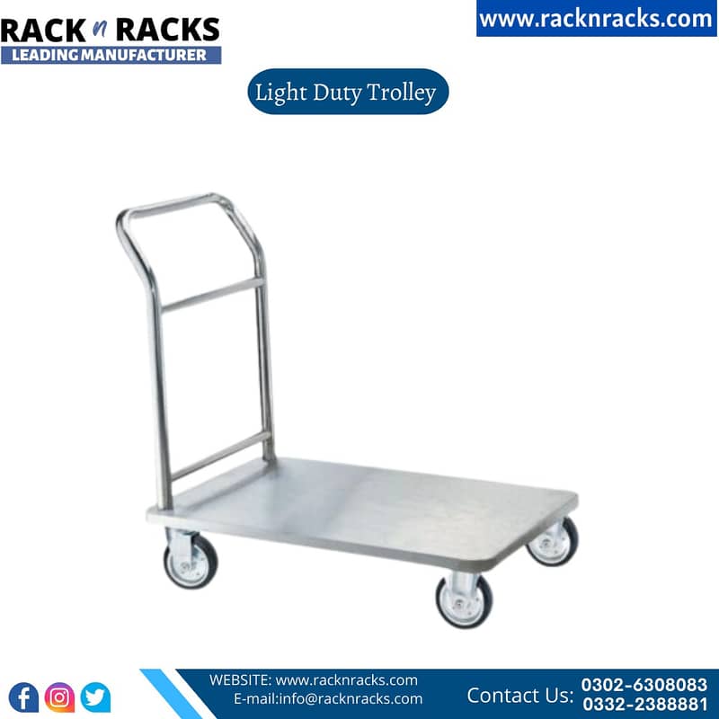 Industrial Rack in pakistan| industrail textile racking|Hand trolley 19