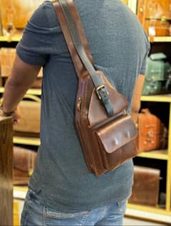 Leather Chest bag for both genders