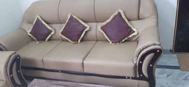 5 seater leather sheet sofa