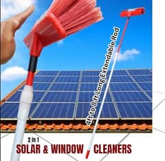 SOLAR PANEL CLEANING BRUSH wid 4ft to 8ft Extendable Rod 03444330726