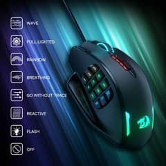 Redragon M908 IMPACT MMO Gaming Mouse (Black) up to 12,400 DPI