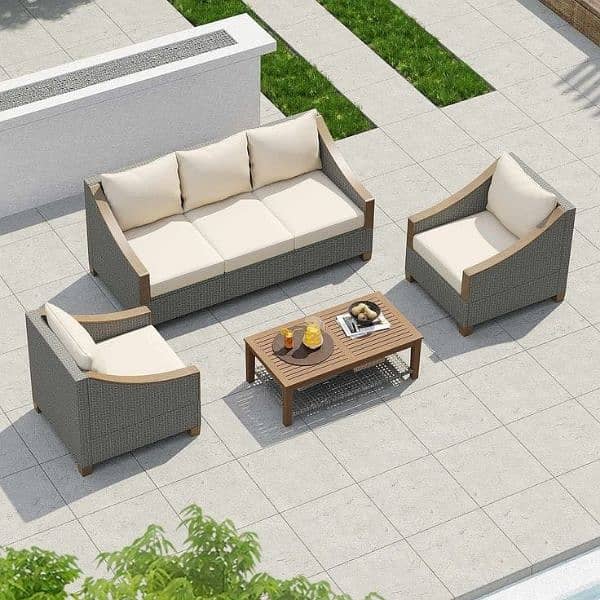 outdoor garden rattan uPVC furniture sofa set chairs and table 18