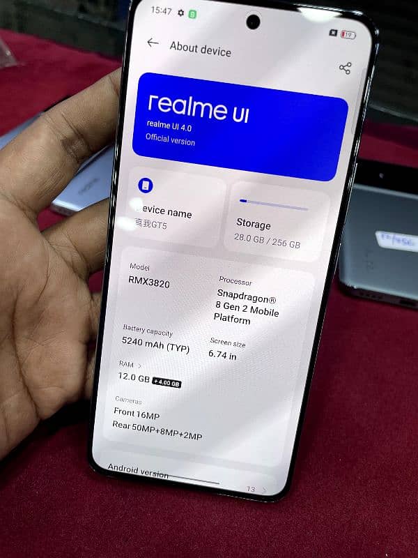 Realme GT5 Brand New kits Gaming + Camera Phone 120FPS PUBG 9