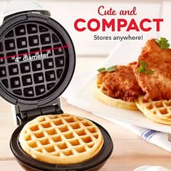 Compact 4-Inch Non-Stick 350-Watt Electric Mini Waffle Maker Machine