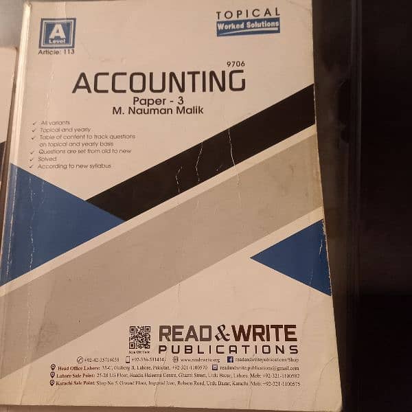 Accounting o a level 3