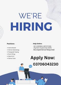 online jobs/full time/part time/simple typing jobs for boys and girls 0