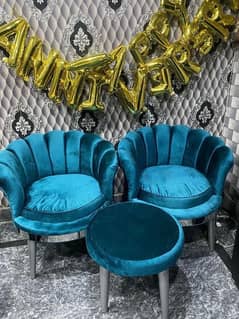 Velvet Chairs Set