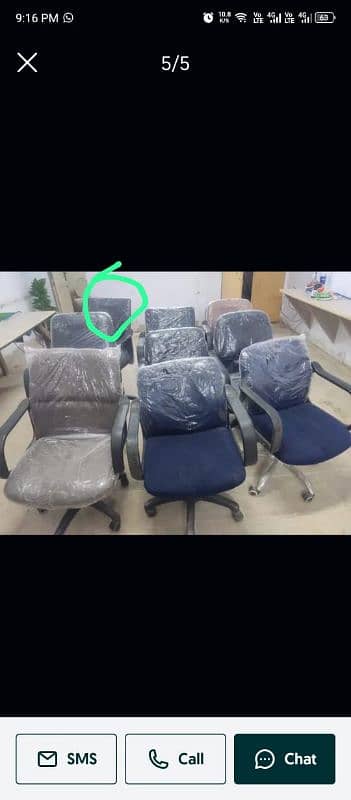 cheap office chairs ,almost new 6000Rs per chair 3