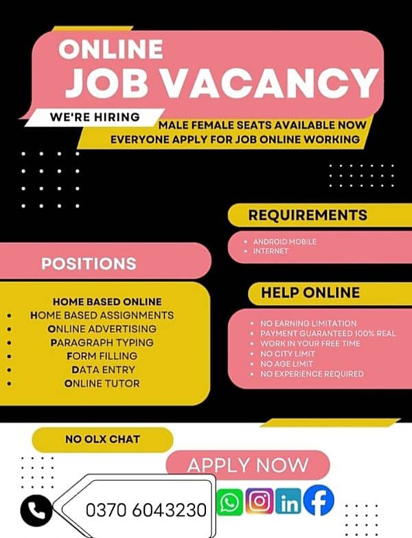 online jobs/full time/part time/simple typing jobs for boys and girls 0