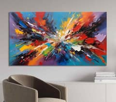 abstract painting on canvas