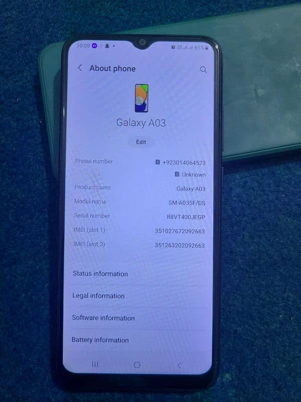 Samsung A03 4gb 64gb box Sath Hai 5