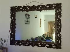 Large wooden mirror - almost new good condition