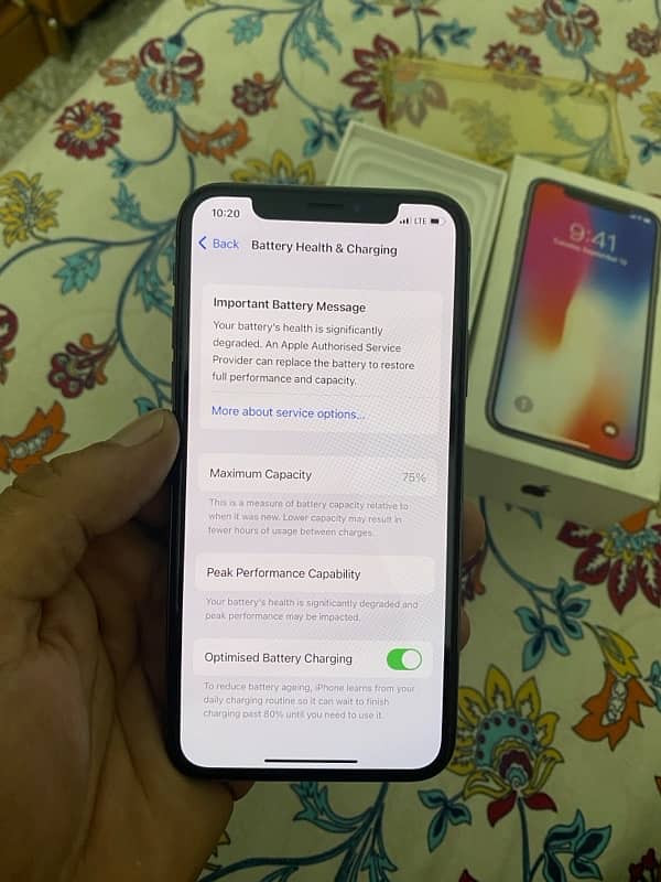 Iphone X 256 pta approved water packed 5