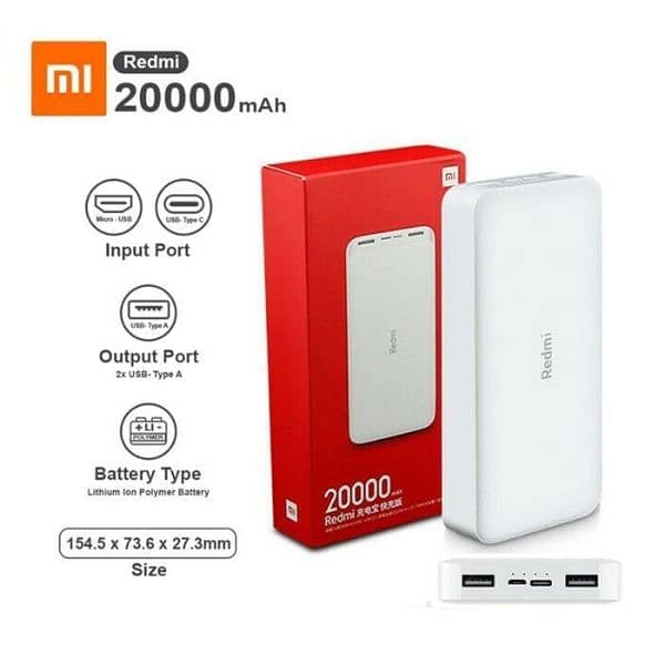 Xiaomi Mi Redmi power bank 20000 mAh 1