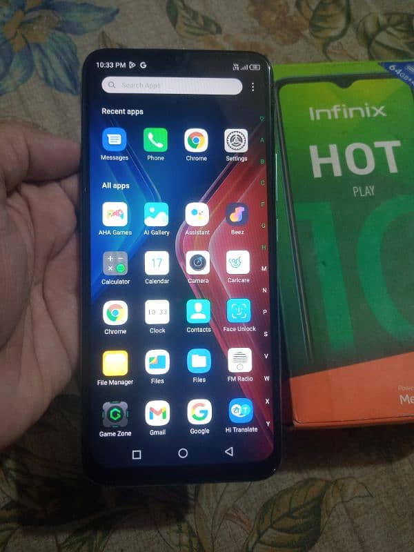 infinix hot 10 Play 4GB Ram 64GB ROM All accessories complete with box 3