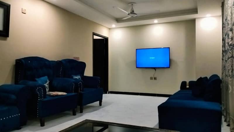 Bahria Enclave Sector H 2 Bedroom TV Lounge Kitchen Apartment Available For Rent Full Furnished Apartment 11