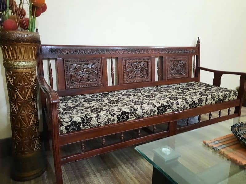 5 seater wooden sofa set for sale 1