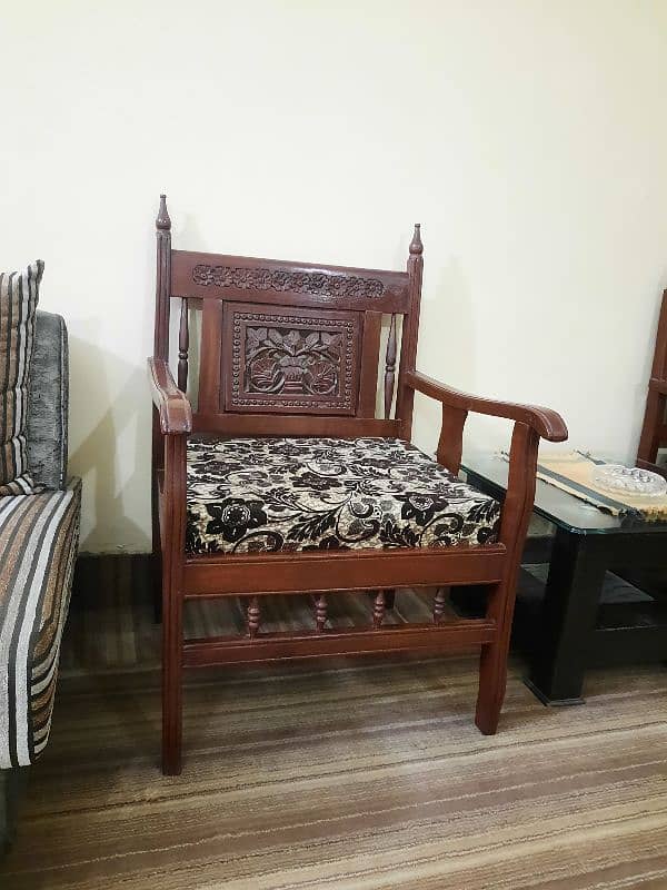 5 seater wooden sofa set for sale 2