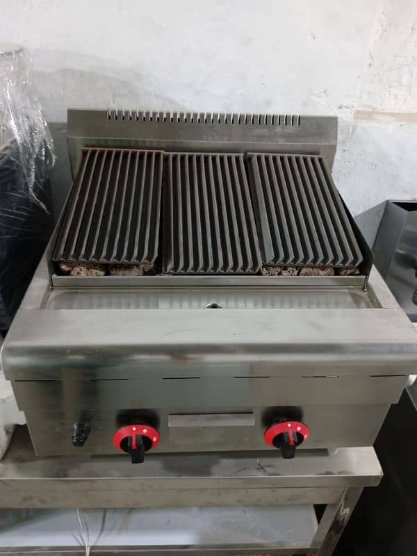 charcoal grill/ grill steamer/ hot plate grill for sale fast food pizz 0